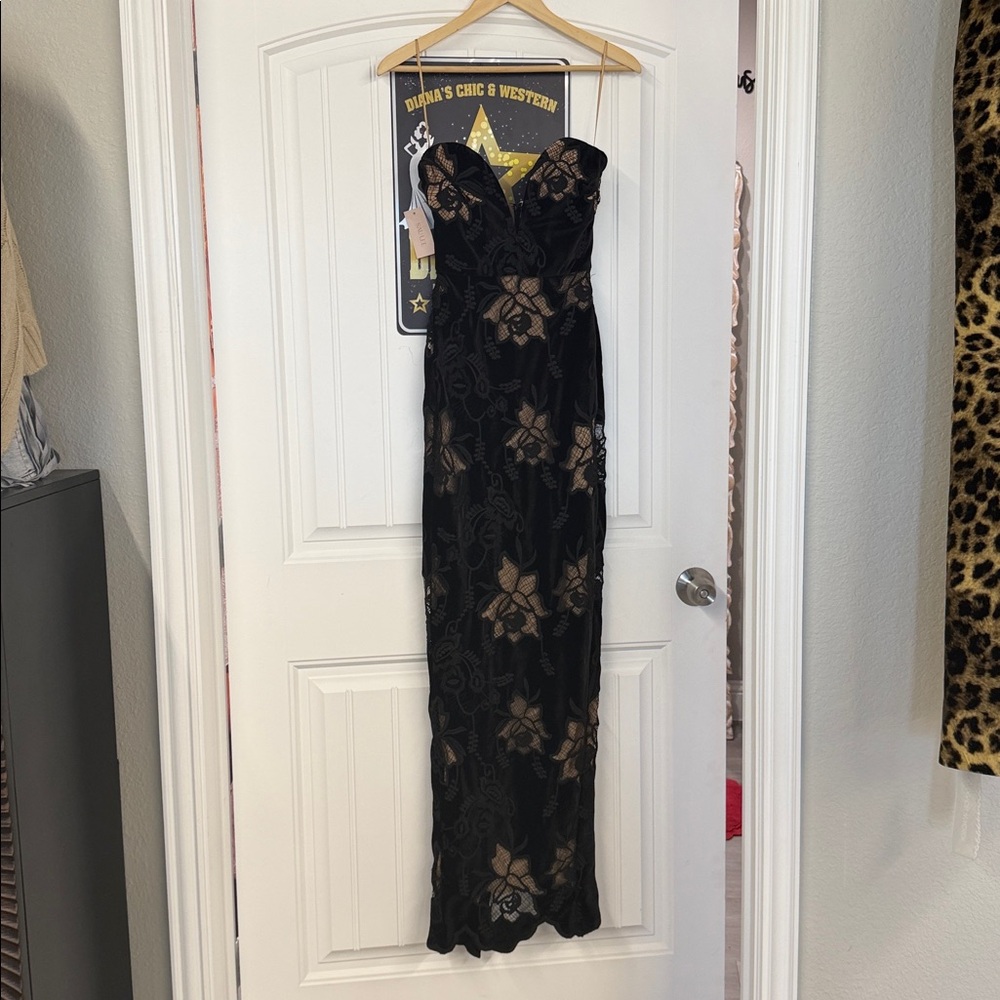 SAU LEE Viola Gown in Black - Picture 4 of 6